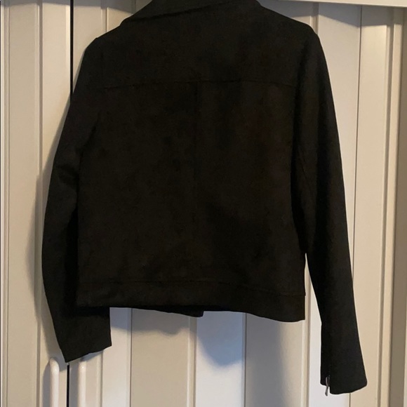 Black suede zip up jacket - Picture 4 of 4